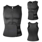 Men’s Sauna Vest: Double-Belt Waist Trainer for Fat Burning & Body Shaping