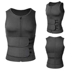 Men’s Sauna Vest: Double-Belt Waist Trainer for Fat Burning & Body Shaping