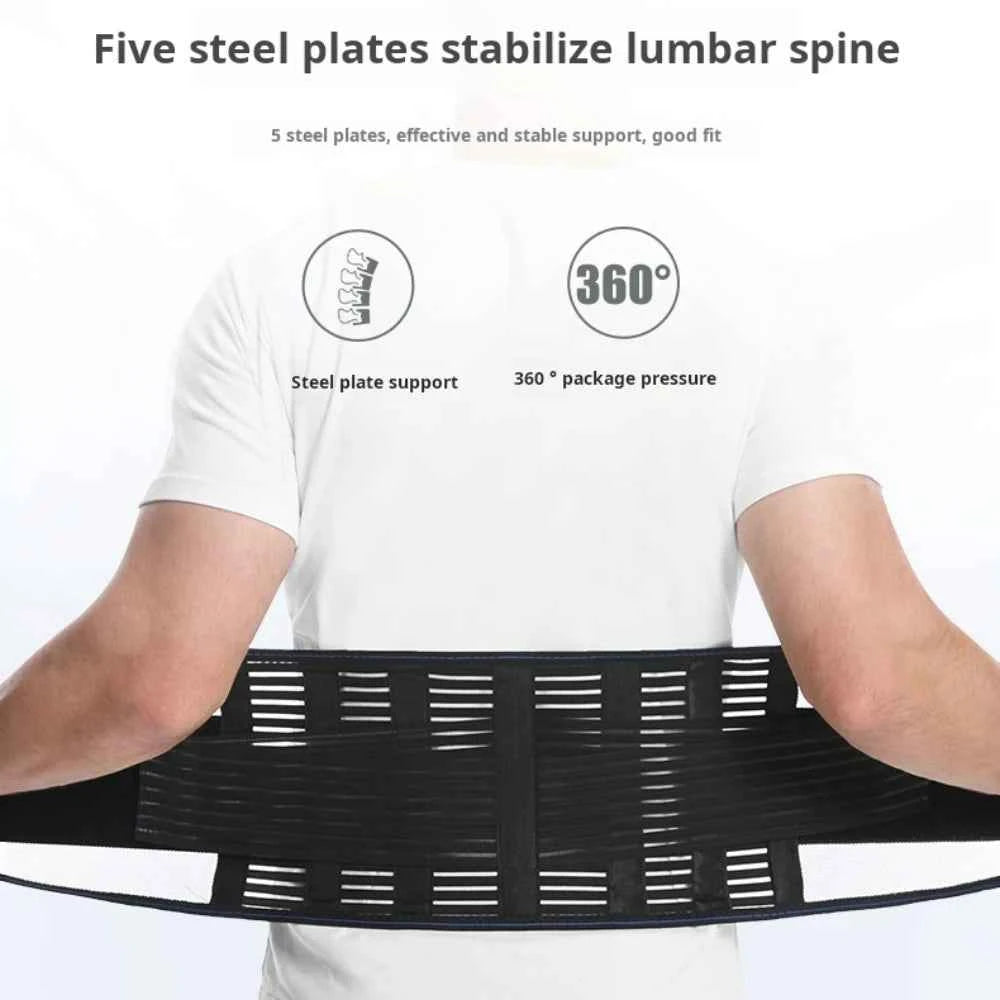 Adjustable Lumbar Support Belt: Breathable Back Brace for Sciatica, Disc Pain & Posture Relief