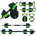 4-in-1 Adjustable Dumbbell Set: 44LB Weight Kit Converts to Barbell & Kettlebell