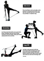 Adjustable Pilates Bar: Portable Fitness Stick with Resistance Bands for Home Workouts