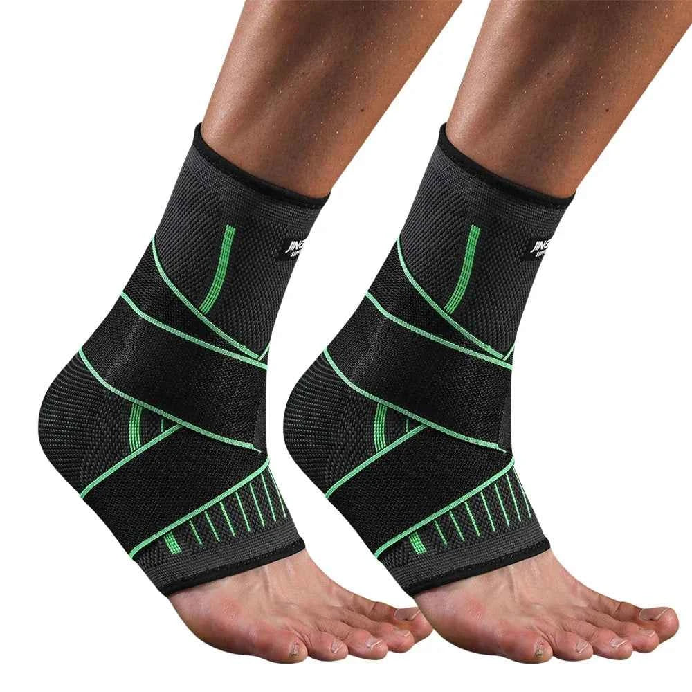 Adjustable Ankle Brace: Elastic Compression Support for Plantar Fasciitis & Sports Recovery