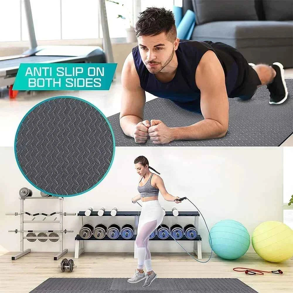 EVA Interlocking Foam Puzzle Mat (4-20 Pcs): Non-Slip Floor Tiles for Home Gym & Kids