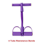 4-Level Resistance Band Trainer: Non-Slip Handle Fitness Tool for Abs, Yoga & Full-Body Workouts