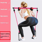 Adjustable Pilates Bar: Portable Fitness Stick with Resistance Bands for Home Workouts