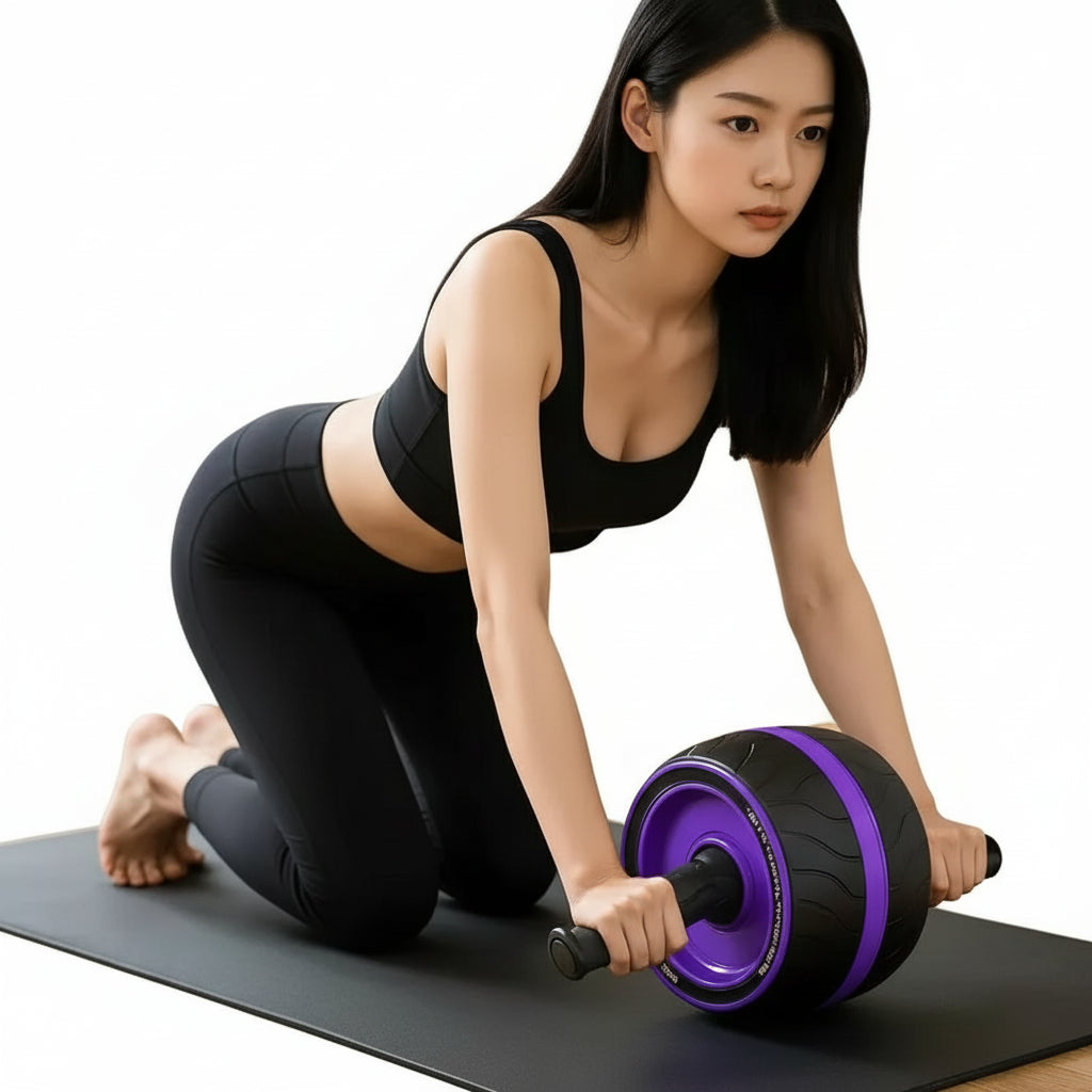 Rebound Ab Roller & Knee Mat: Core Strength Trainer for Home Gym Workouts