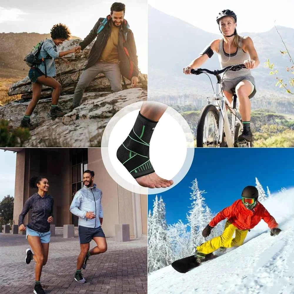 Adjustable Ankle Brace: Elastic Compression Support for Plantar Fasciitis & Sports Recovery