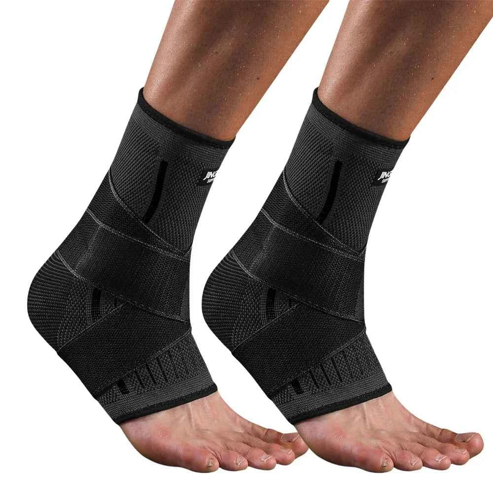Adjustable Ankle Brace: Elastic Compression Support for Plantar Fasciitis & Sports Recovery