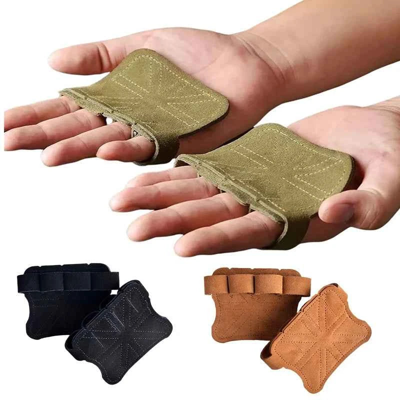 Leather Gym Gloves: Weightlifting & Pull-Up Grips with Palm Protection