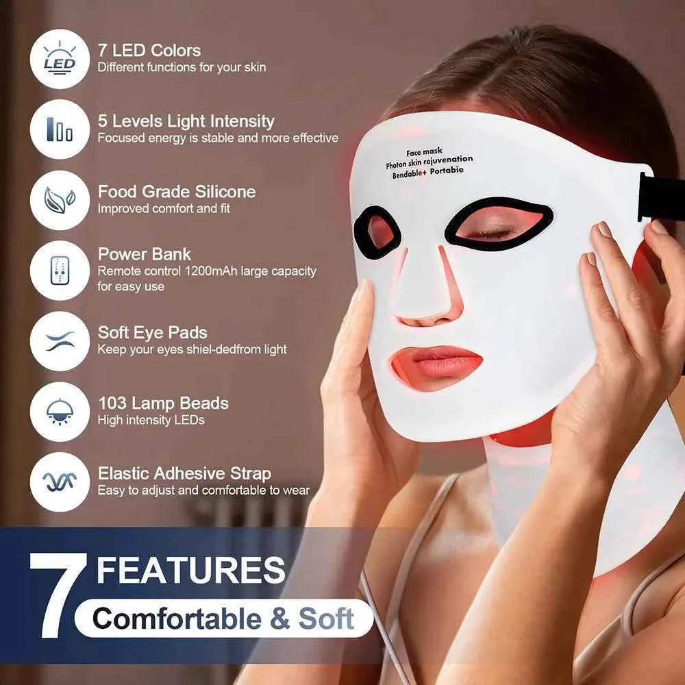 Wireless Silicone LED Face & Neck Mask