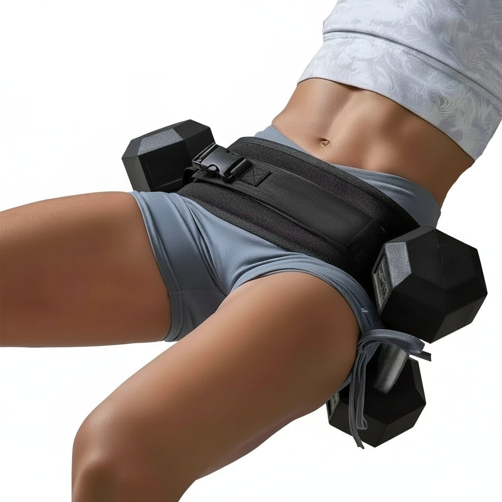 Ergonomic Adjustable Weighted Waist Belt: Resistance Trainer for Hip Thrusts & Workouts