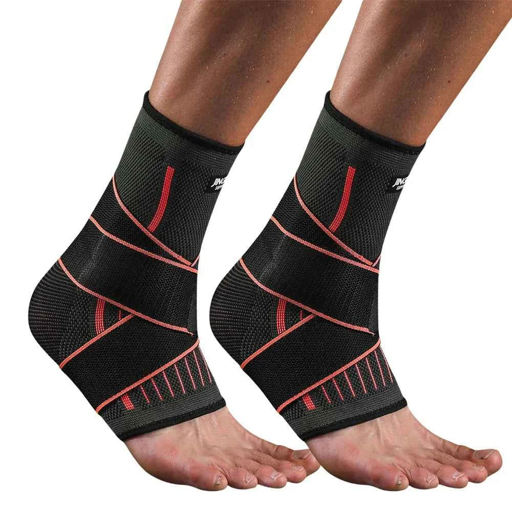 Adjustable Ankle Brace: Elastic Compression Support for Plantar Fasciitis & Sports Recovery