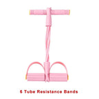 4-Level Resistance Band Trainer: Non-Slip Handle Fitness Tool for Abs, Yoga & Full-Body Workouts