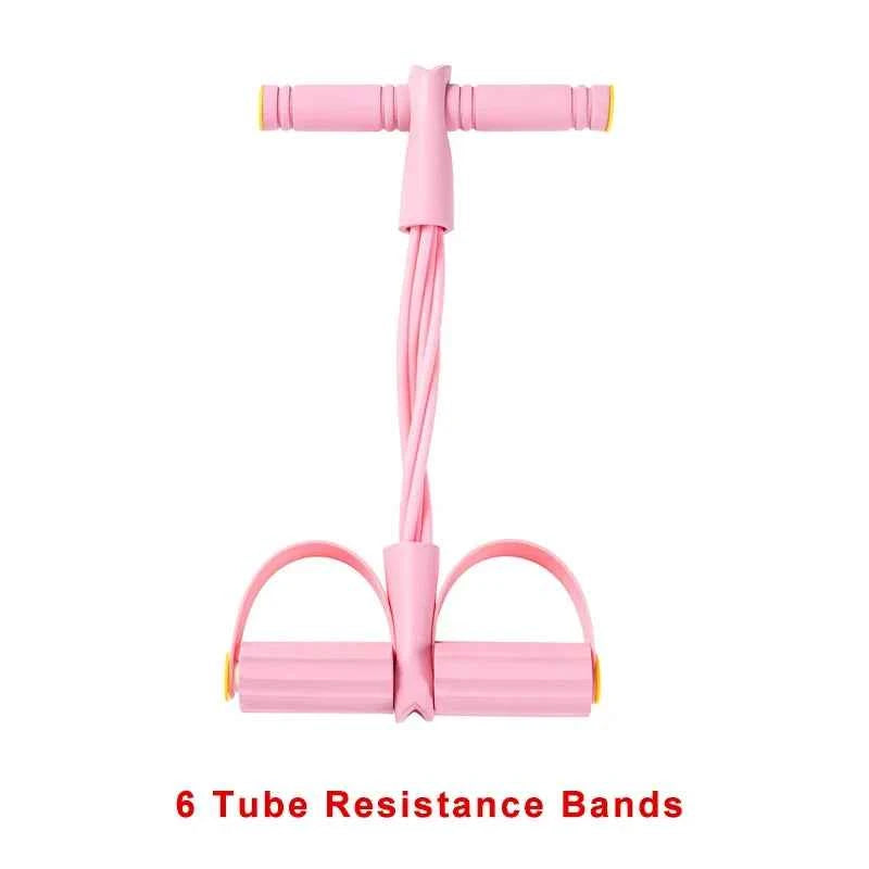 4-Level Resistance Band Trainer: Non-Slip Handle Fitness Tool for Abs, Yoga & Full-Body Workouts