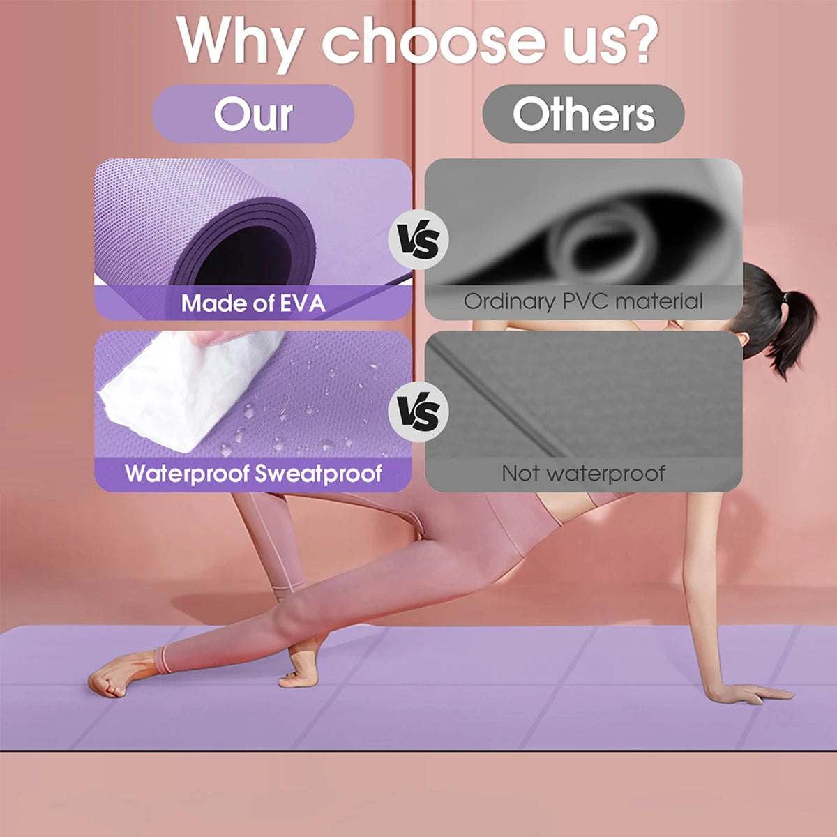 Foldable Eco-Friendly EVA Yoga Mat