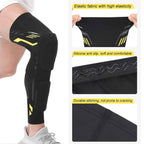 Padded Compression Leg Sleeve: Knee & Shin Support for Football, Basketball & Sports