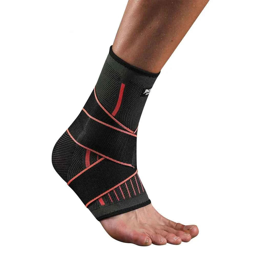 Adjustable Ankle Brace: Elastic Compression Support for Plantar Fasciitis & Sports Recovery