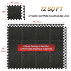 EVA Interlocking Foam Puzzle Mat (4-20 Pcs): Non-Slip Floor Tiles for Home Gym & Kids