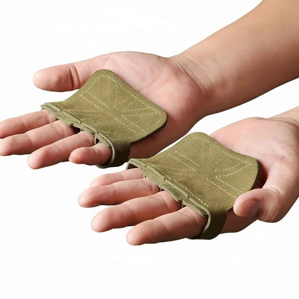 Leather Gym Gloves: Weightlifting & Pull-Up Grips with Palm Protection