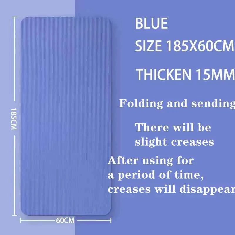 15mm Thick Yoga Mat: Non-Slip Fitness Mat for Yoga, Pilates & Home Workouts