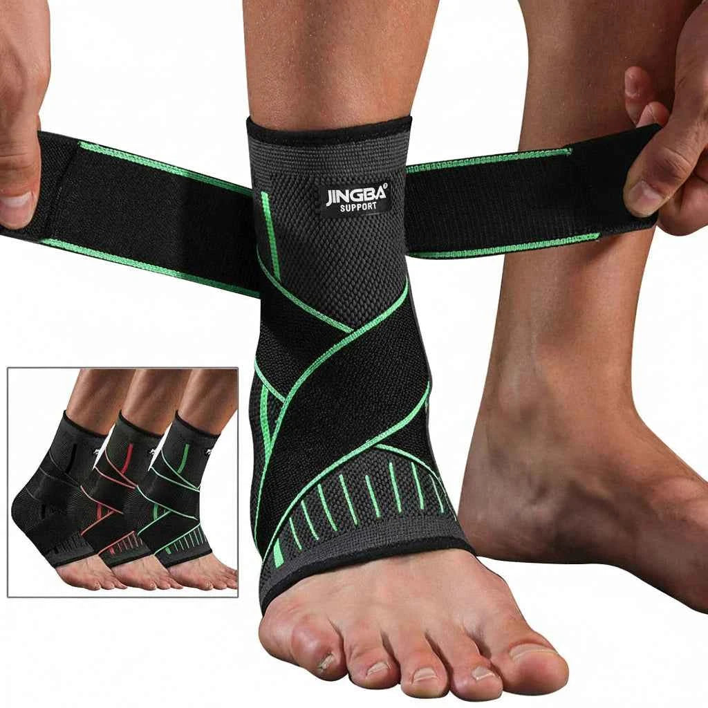 Adjustable Ankle Brace: Elastic Compression Support for Plantar Fasciitis & Sports Recovery