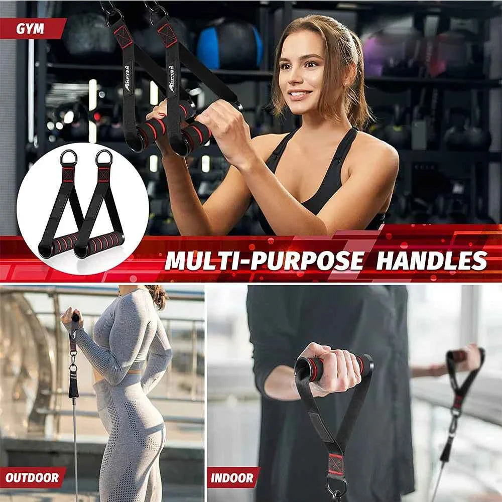 Triceps Pull Down Rope: Multi-Grip Cable Attachment for Biceps, Back & Shoulder Workouts