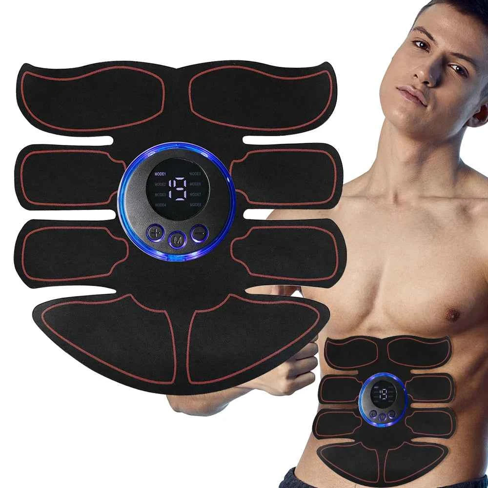 Wireless EMS Muscle Stimulator: 8-Mode ABS Trainer for Body Toning & Fat Burning
