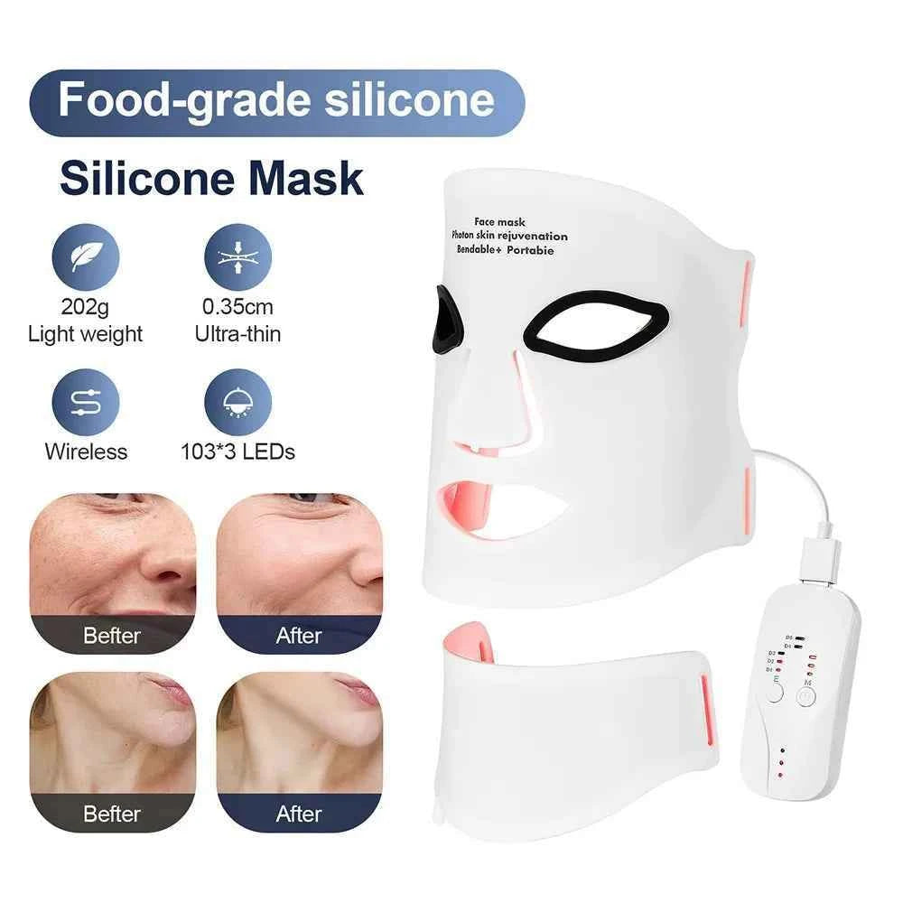 Wireless Silicone LED Face & Neck Mask