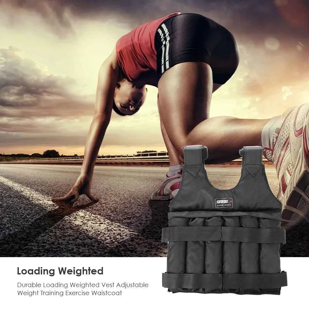 Adjustable Weighted Vest: 1-50kg Training Suit for Fitness, Running & Jogging