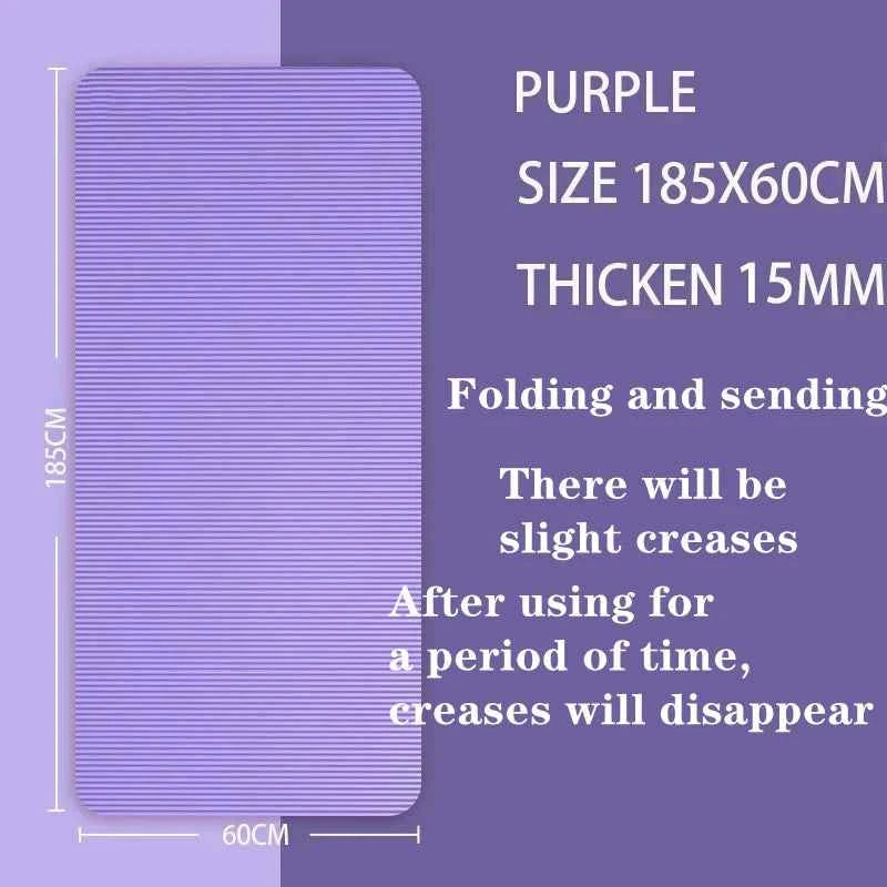 15mm Thick Yoga Mat: Non-Slip Fitness Mat for Yoga, Pilates & Home Workouts