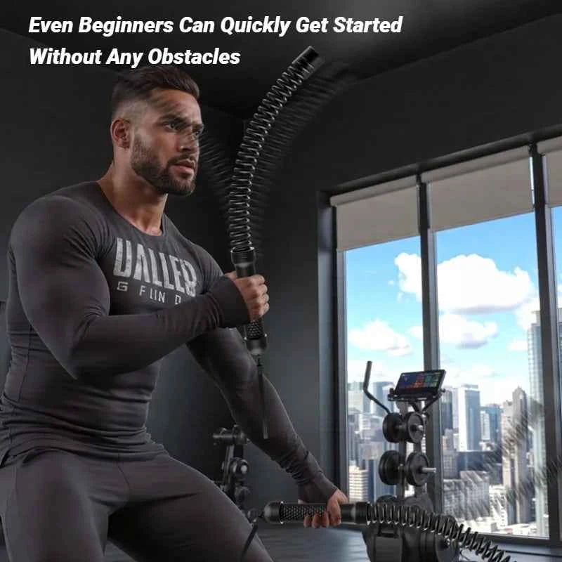 Ergonomic Strength Training Bar: Spring Arm Expander for Biceps & Triceps