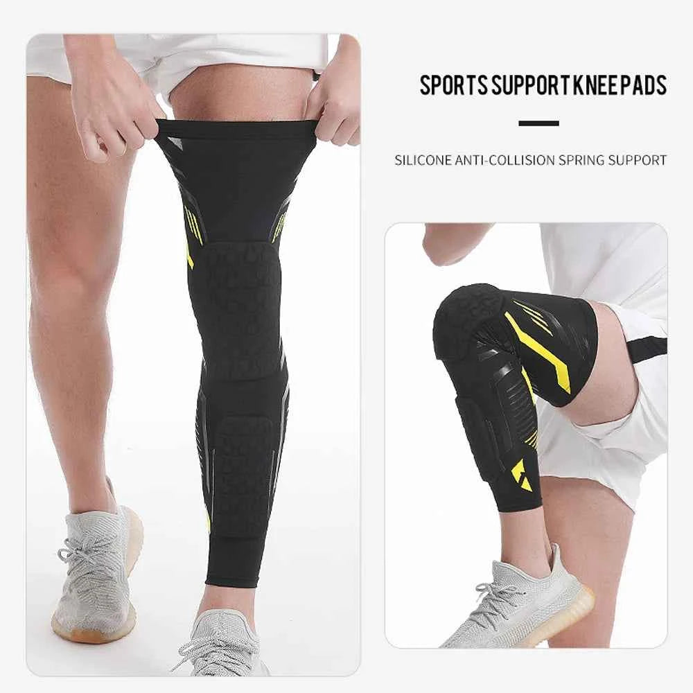 Padded Compression Leg Sleeve: Knee & Shin Support for Football, Basketball & Sports