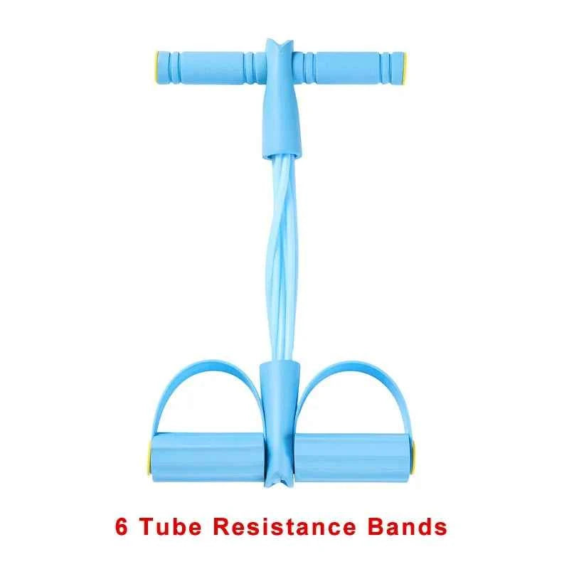 4-Level Resistance Band Trainer: Non-Slip Handle Fitness Tool for Abs, Yoga & Full-Body Workouts