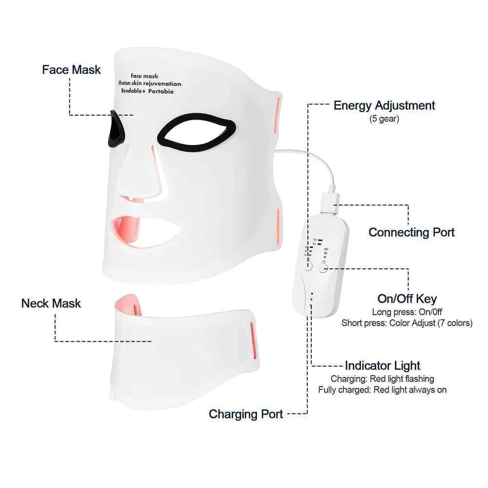 Wireless Silicone LED Face & Neck Mask
