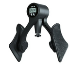 Black digital grip with a digital display on a white background