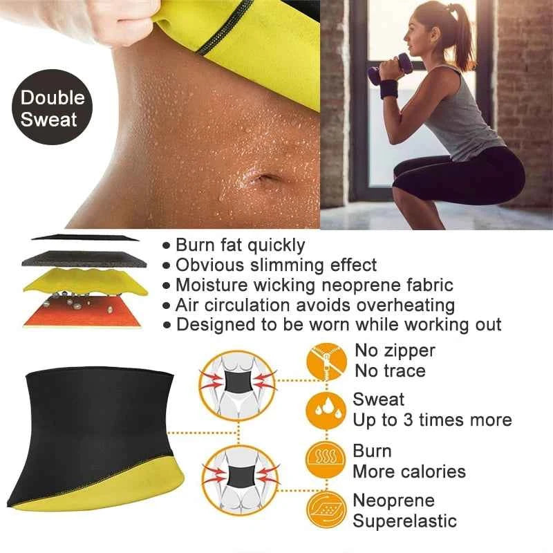 Waist Trainer Belt: Sweat Sauna Trimmer for Abs & Belly Fat Slimming