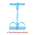 4-Level Resistance Band Trainer: Non-Slip Handle Fitness Tool for Abs, Yoga & Full-Body Workouts