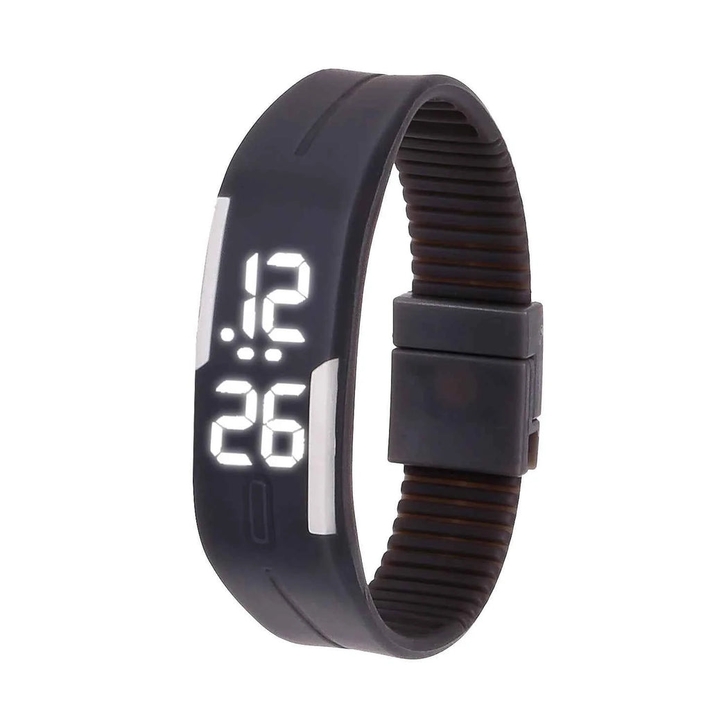 LED Digital Sports Watch: Unisex Silicone Strap Wristwatch for Kids & Adults