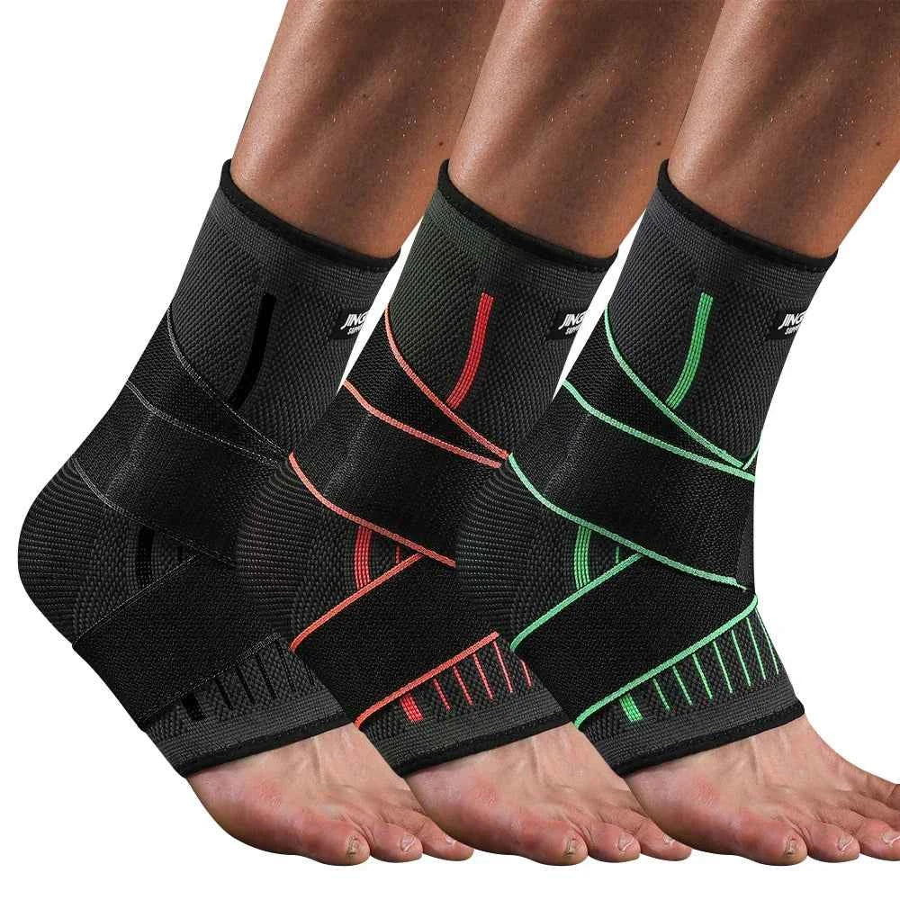 Adjustable Ankle Brace: Elastic Compression Support for Plantar Fasciitis & Sports Recovery