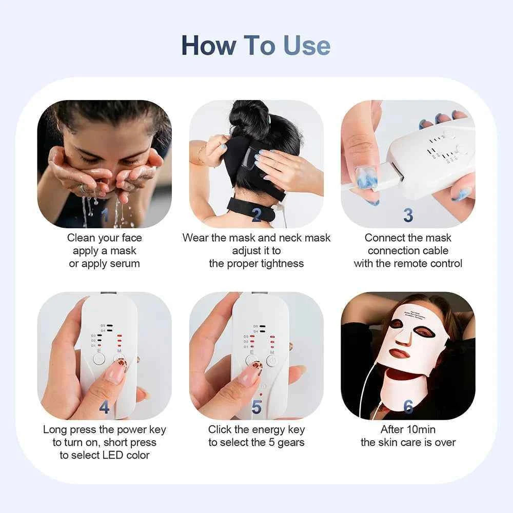 Wireless Silicone LED Face & Neck Mask