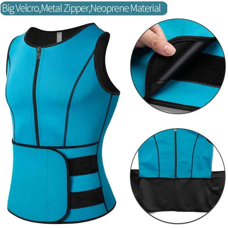 Men’s Sauna Vest: Double-Belt Waist Trainer for Fat Burning & Body Shaping