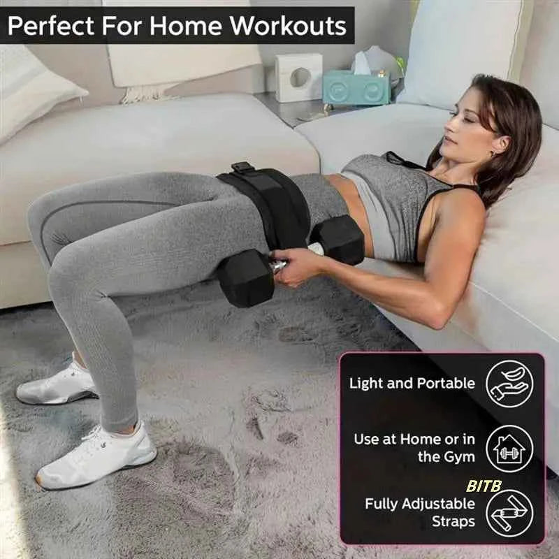Ergonomic Adjustable Weighted Waist Belt: Resistance Trainer for Hip Thrusts & Workouts