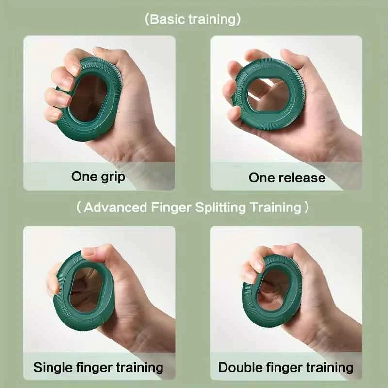 Silicone Grip Ring Strengthener: Finger & Wrist Trainer for Muscle Power and Pain Relief