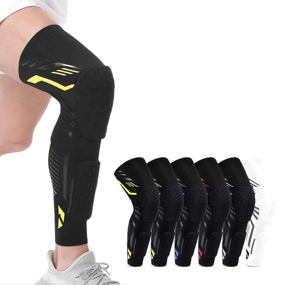 Padded Compression Leg Sleeve: Knee & Shin Support for Football, Basketball & Sports