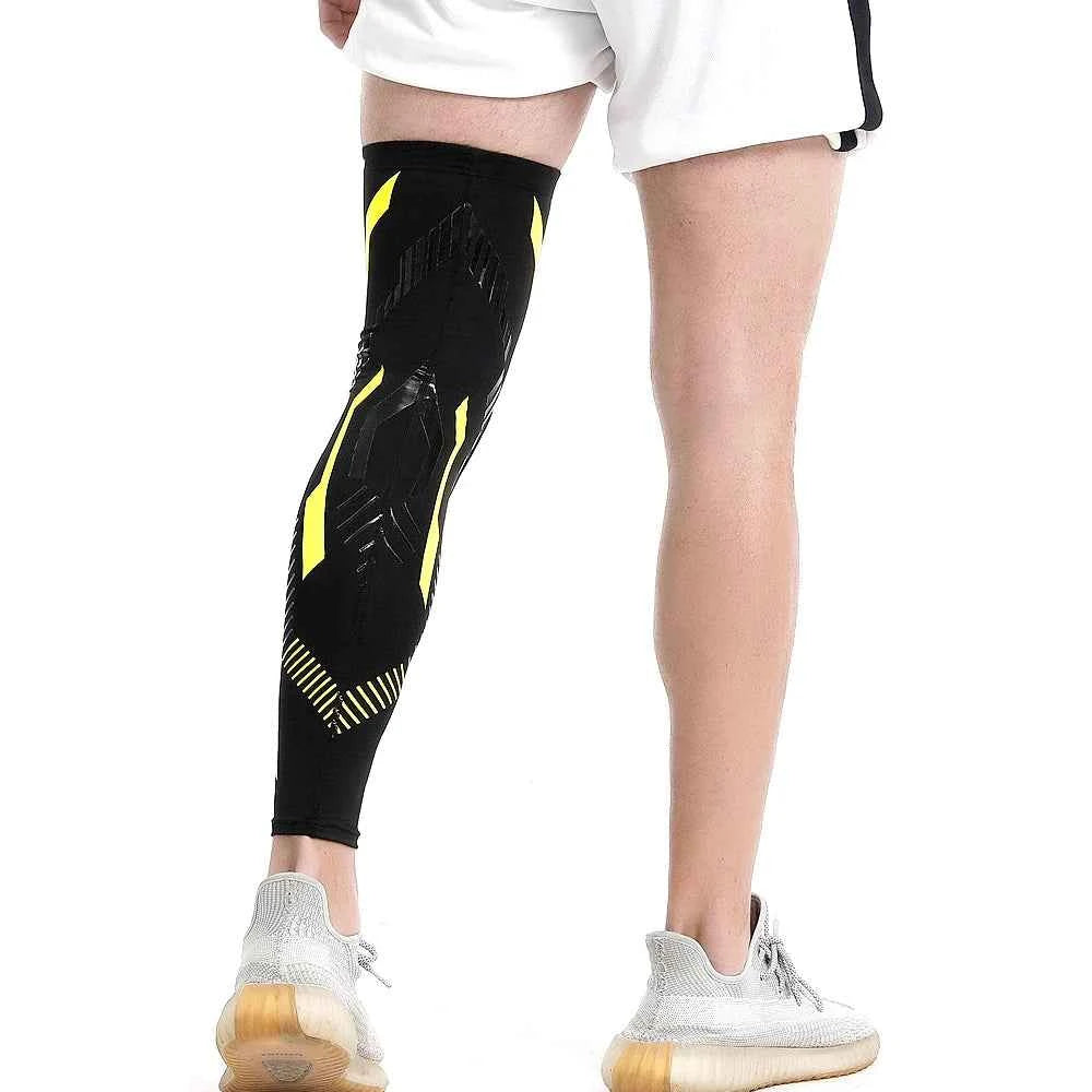 Padded Compression Leg Sleeve: Knee & Shin Support for Football, Basketball & Sports