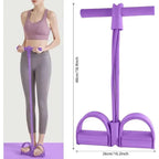 4-Level Resistance Band Trainer: Non-Slip Handle Fitness Tool for Abs, Yoga & Full-Body Workouts
