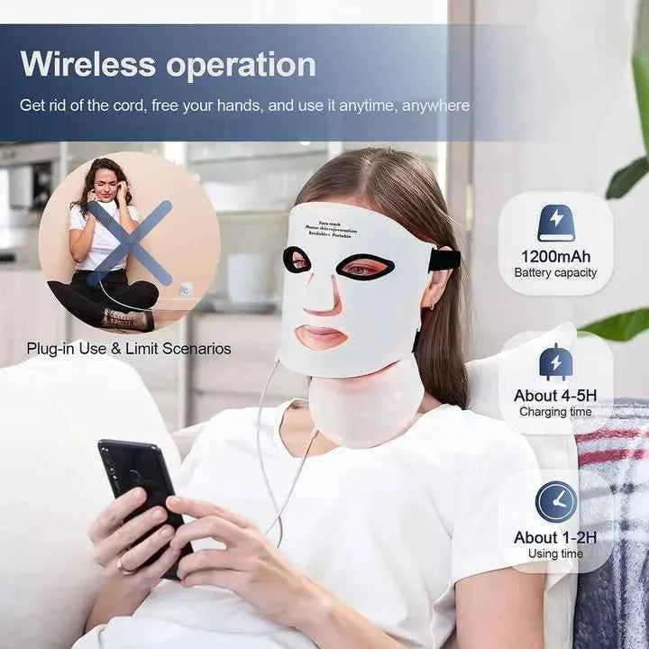 Wireless Silicone LED Face & Neck Mask