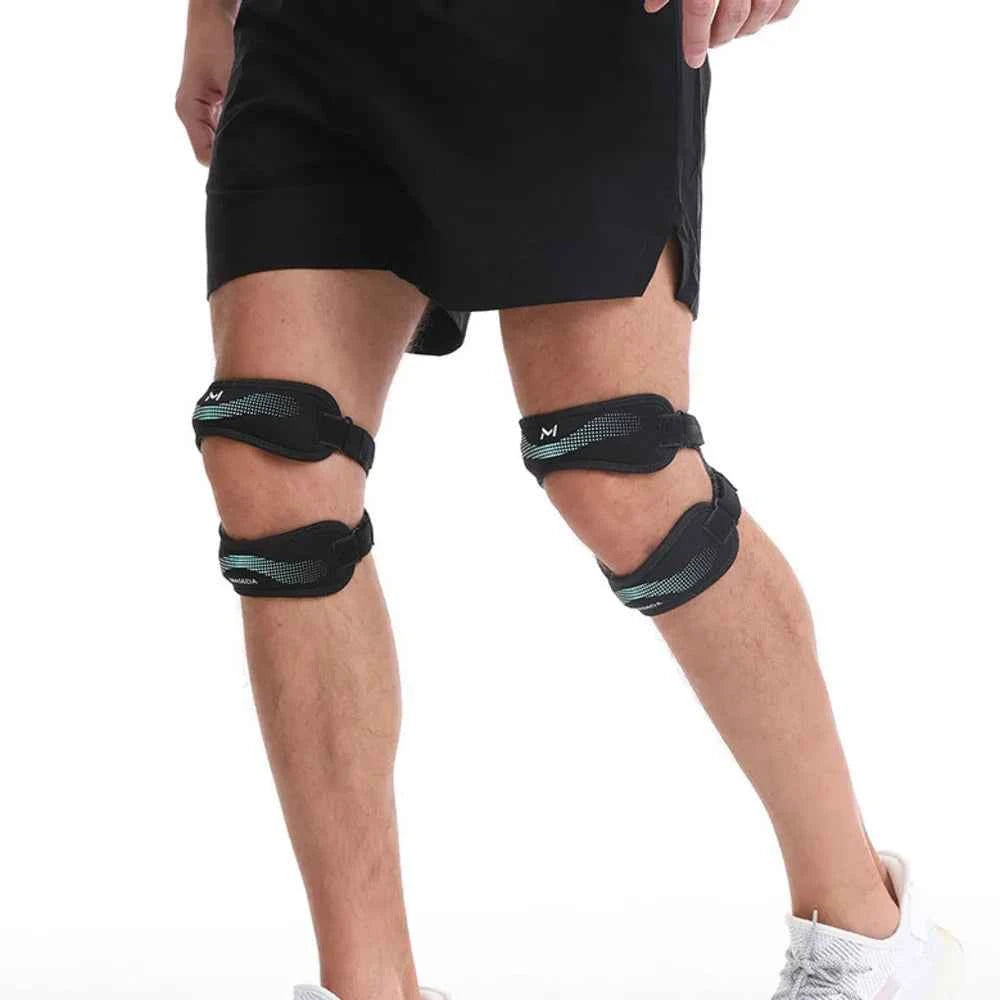 Double Patella Knee Brace: Adjustable Anti-Slip Shock-Absorbing Support