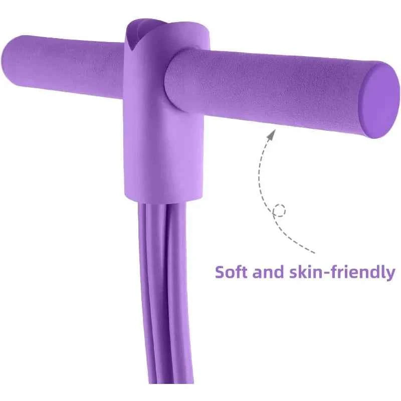 4-Level Resistance Band Trainer: Non-Slip Handle Fitness Tool for Abs, Yoga & Full-Body Workouts